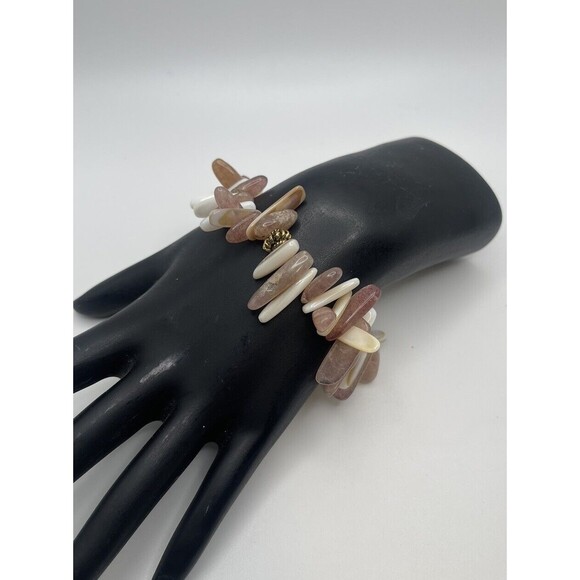 Betsy Pittard Designed Natural Stone Stretch Bracelet - Picture 1 of 5